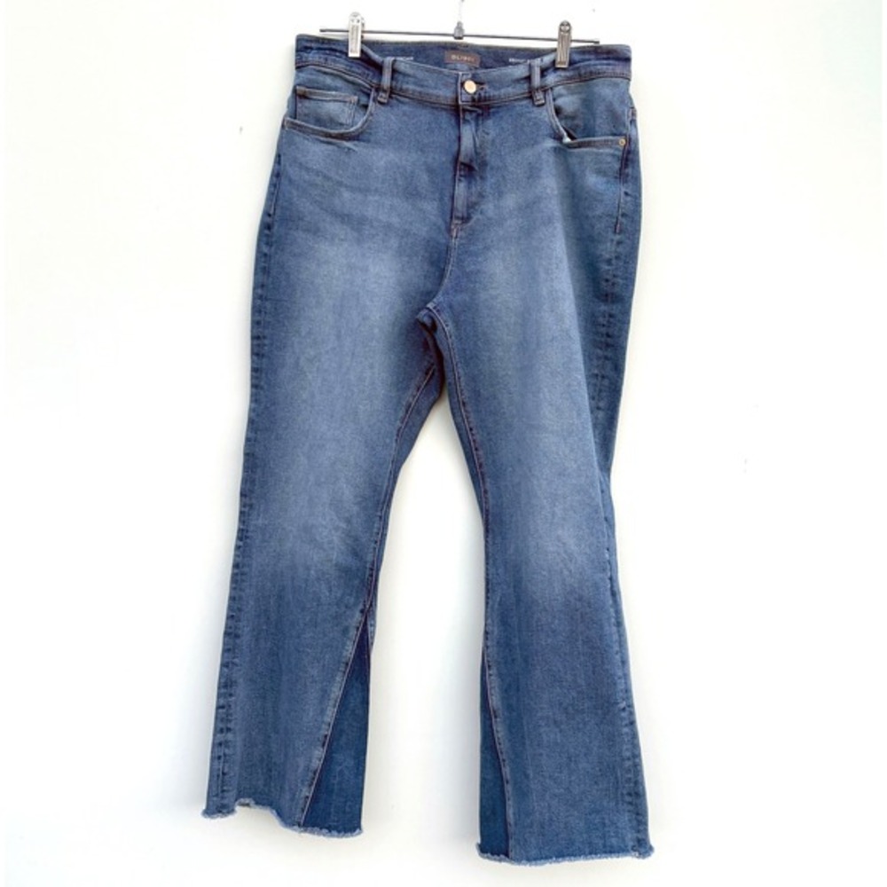 DL1961 Bridget Boot High Rise Instasculpt Crop Jeans Blue DL Vintage Two Tone 31 - Picture 3 of 16